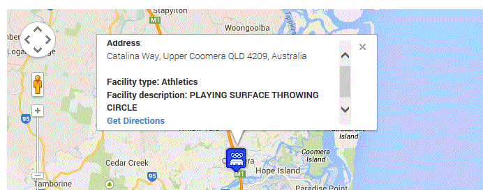 Clicking on an icon displays a popup message with further details
